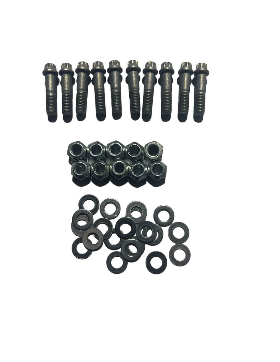 KIT TORX PARA PARAFUSOS 10 PARAFUSOS 25mm 20 ANILHAS 10 PORCAS