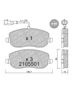PASTILLAS DE FRENO DELANTERAS HIGH PERFORMANCE S50 FIAT CROMA