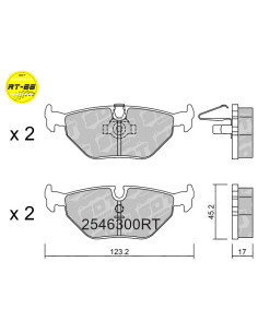 PASTILLAS DE FRENO TRASERAS RACING RT66 BMW M3 E36 Z3