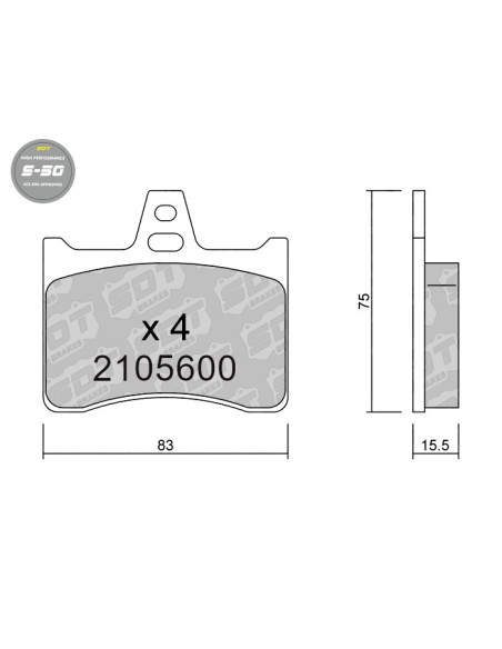 REAR HIGH PERFORMANCE BRAKEPADS S50 CITROEN CX XANTIA XM