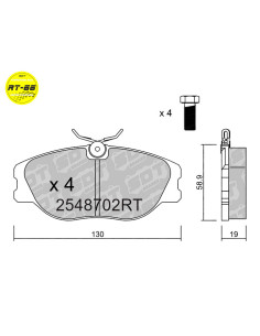FRONT RACING BRAKEPADS RT66 RENAULT CLIO MK2 RS MEGANE SPORT SPIDER