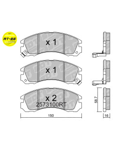 PASTILLAS DE FRENO DELANTERAS RACING RT66 MITSUBISHI FTO LANCER EVO IV MONTERO