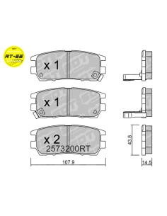 PASTILLAS DE FRENO TRASERAS RACING RT66 MITSUBISHI