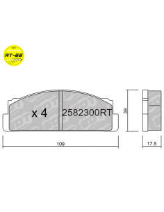 PASTILLAS DE FRENO DELANTERAS RACING RT66 AUTOBIANCHI A112 FIAT 124 131 PANDA SEAT 127 FURA ZASTAVA YUGO