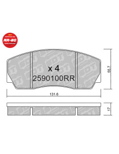PASTILLAS DE FRENO RACING RR80 ALCON AP RACING COMPBRAKE FIESTA N5 DS3 N5 HISPEC KSPORT CLIO IMPREZZA VMAXX FRP216