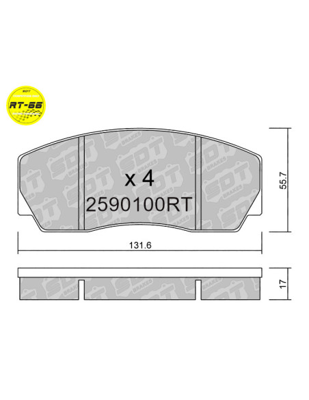 PASTILLAS DE FRENO RACING RT66 ALCON AP RACING COMPBRAKE FIESTA N5 DS3 N5 HISPEC KSPORT CLIO IMPREZZA VMAXX FRP216