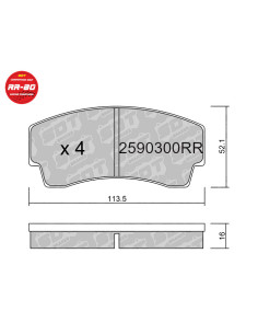 PASTILLAS DE FRENO RACING RR80 ALCON PNF4463 AP RACING HYUNDAI ACCENT CUP KSPORT PEUGEOT 206 XS RALLYE VMAXX 4 PISTONES