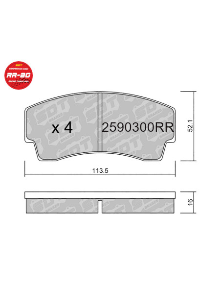 PASTILLAS DE FRENO RACING RR80 ALCON PNF4463 AP RACING HYUNDAI ACCENT CUP KSPORT PEUGEOT 206 XS RALLYE VMAXX 4 PISTONES
