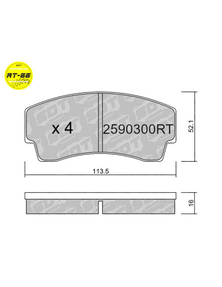PASTILLAS DE FRENO RACING RT66 ALCON PNF4463 AP RACING HYUNDAI ACCENT CUP KSPORT PEUGEOT 206 XS RALLYE VMAXX 4 PISTONES