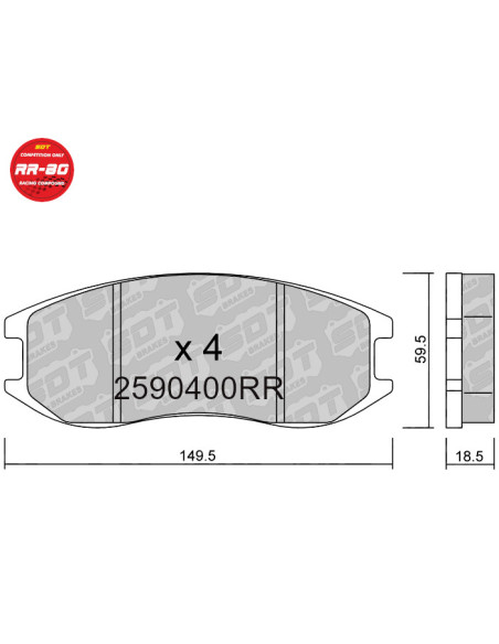 PASTILLAS DE FRENO RACING RR80 PFC 7988 ZR88 RENAULT CLIO IV CUP PFC CLIO V CUP
