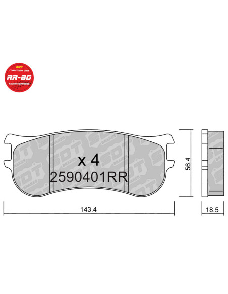 PASTILLAS DE FRENO RACING RR80 PFC 7915 ZR34 RENAULT CLIO R3T