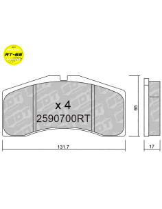 PASTILLAS DE FRENO RACING RT66 AUDI 80 RS2 PORSCHE 911 996 959 968 STOPTECH ST40