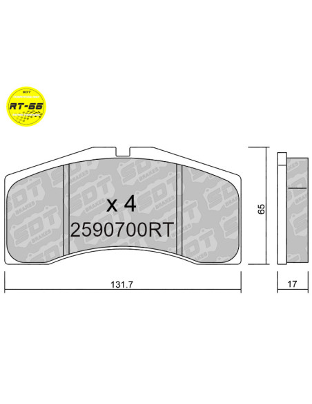 PASTILLAS DE FRENO RACING RT66 AUDI 80 RS2 PORSCHE 911 996 959 968 STOPTECH ST40
