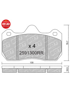 FRONT RACING BRAKEPADS RR80 AP RACING GALFER LOTUS RENAULT SEAT TRASERAS MCLAREN MP4
