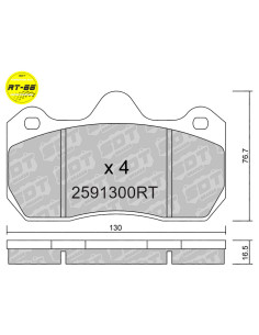 PASTILLAS DE FRENO DELANTERAS RACING RT66 AP RACING GALFER LOTUS RENAULT SEAT TRASERAS MCLAREN MP4