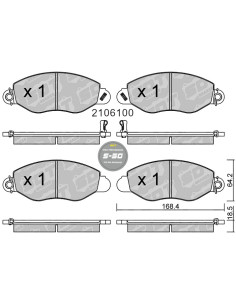 PASTILLAS DE FRENO DELANTERAS HIGH PERFORMANCE S50 FORD COMMERCIAL TRANSIT (2000-2006)