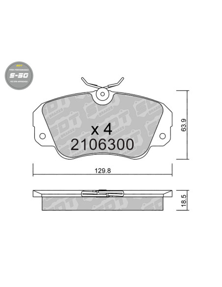 PASTILLAS DE FRENO DELANTERAS HIGH PERFORMANCE S50 OPEL OMEGA SENATOR