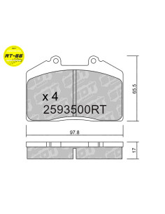 PASTILLAS DE FRENO RACING RT66 ALCON  BREMBO FERRARI 348 456 F355 PORSCHE 911 964 STOPTECH ST41
