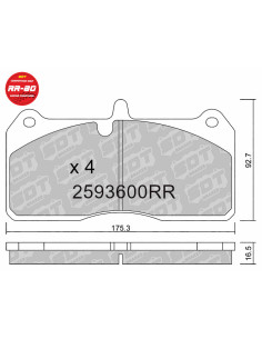 PASTILLAS DE FRENO RACING RR80 AP RACING PRO5000 Radical CP8520 CP8521 CP8522 CP9560 CP9561 CP9562