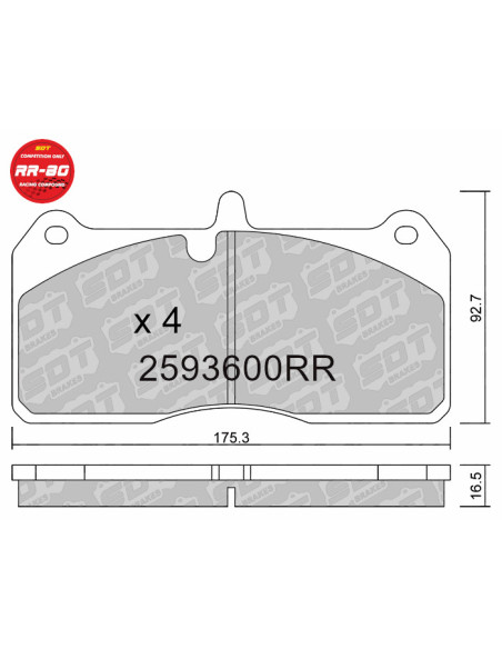 PASTILLAS DE FRENO RACING RR80 AP RACING PRO5000 Radical CP8520 CP8521 CP8522 CP9560 CP9561 CP9562