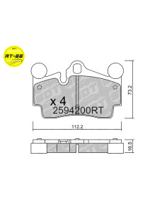 PASTILLAS DE FRENO TRASERAS RACING RT66 AUDI Q7 4L PORSCHE 911 BOXSTER CAYENNE CAYMAN VW TOUAREG
