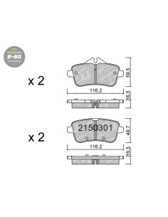 PASTILLAS DE FRENO TRASERAS HIGH PERFORMANCE S50 MERCEDES BENZ GL X166 63AMG ML 166 63 AMG