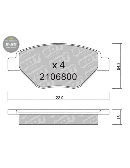 PASTILLAS DE FRENO DELANTERAS HIGH PERFORMANCE S50 RENAULT MEGANE MK2 1.4i 82HP