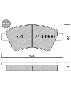 PASTILLAS DE FRENO DELANTERAS HIGH PERFORMANCE S50 RENAULT MEGANE MK2 SCENIC KANGOO