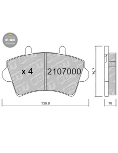 PASTILLAS DE FRENO DELANTERAS HIGH PERFORMANCE S50 NISSAN INTERSTAR OPEL MOVANO RENAULT MASTER