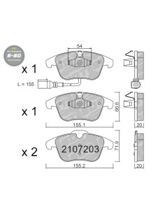 PASTILLAS DE FRENO DELANTERAS HIGH PERFORMANCE S50 AUDI Q3 SEAT ALHAMBRA VOLKSWAGEN SHARAN TIGUAN