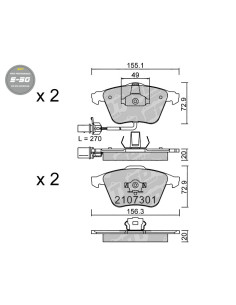 PASTILLAS DE FRENO DELANTERAS HIGH PERFORMANCE S50 AUDI A4 B6 B7 A6 4F A6 ALLROAD 4FH A8 4E SEAT EXEO