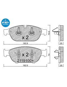 PASTILLAS DE FRENO DELANTERAS HIGH PERFORMANCE PLUS S50+ AUDI A6 4G A7 4G A8 4H
