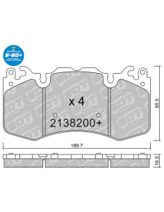 HIGH PERFORMANCE PLUS BRAKEPADS S50+ RANGE ROVER / RANGE ROVER SPORT (BREMBO CALIPER) (FRONT)