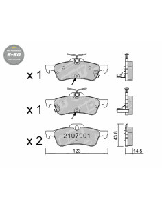 PASTILLAS DE FRENO TRASERAS HIGH PERFORMANCE S50 HONDA CIVIC IX FK FK2 TYPE R CIVIC X