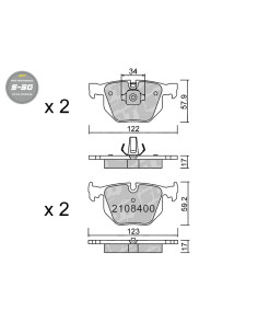 PASTILLAS DE FRENO TRASERAS HIGH PERFORMANCE S50 BMW SERIE SERIE 7 E65 E66