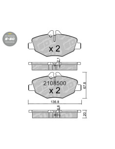 PASTILLAS DE FRENO DELANTERAS HIGH PERFORMANCE S50 MERCEDES CLASE E 211