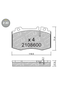 FRONT HIGH PERFORMANCE BRAKEPADS S50 MERCEDES CLASE C 203 CLK 209 CLS 219 CLASE E 211 ML 163 CLASE S 220