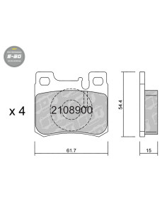 PASTILLAS DE FRENO TRASERAS HIGH PERFORMANCE S50 MERCEDES CLASE C MERCEDES 190