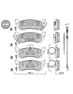 PASTILLAS DE FRENO TRASERAS HIGH PERFORMANCE S50 MERCEDES ML 163