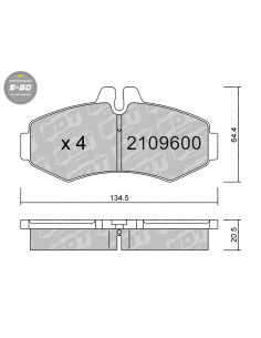 PASTILLAS DE FRENO DELANTERAS HIGH PERFORMANCE S50 MERCEDES CLASE V 638 VITO 638