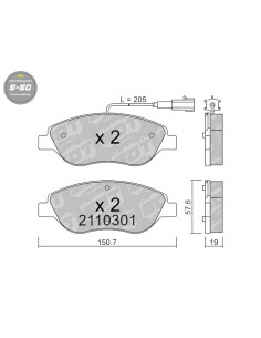 PASTILLAS DE FRENO DELANTERAS HIGH PERFORMANCE S50 ALFA ROMEO MITO FIAT BRAVO MK2 STILO LANCIA DELTA 844