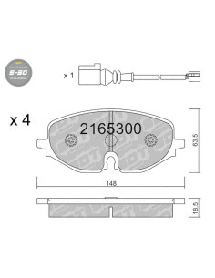 PASTILLAS DE FRENO DELANTERAS HIGH PERFORMANCE S50 AUDI A3 8Y SEAT LEON KL SKODA OCTAVIA NX VW CADDY GOLF VIII