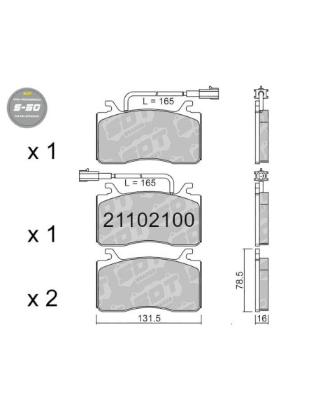 PASTILLAS DE FRENO DELANTERAS HIGH PERFORMANCE S50 ALFA ROMEO GIULIA II 952 Q4