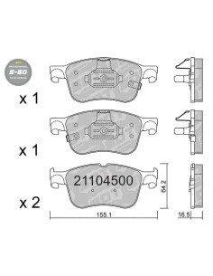 PASTILLAS DE FRENO DELANTERAS HIGH PERFORMANCE S50 FORD FOCUS MK4 KUGA MK3 PUMA MK2 ST
