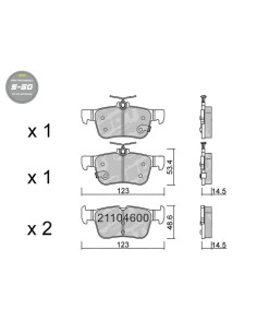 PASTILLAS DE FRENO TRASERAS HIGH PERFORMANCE S50 FORD FOCUS MK4 KUGA MK3