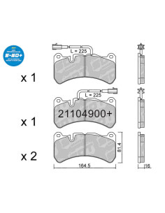 FRONT HIGH PERFORMANCE PLUS S50+ BRAKEPADS ALFA ROMEO GIULIA II 952 2.9 GTA Quadrifoglio STELVIO 2.9 Q4