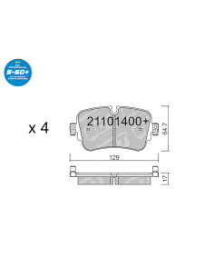 PASTILLAS DE FRENO TRASERAS HIGH PERFORMANCE PLUS S50+ AUDI A8 4N E-TRON Q7 II 4MB Q8 VW TOUAREG III CR7