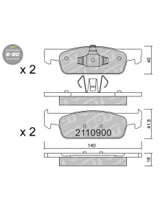 PASTILLAS DE FRENO DELANTERAS HIGH PERFORMANCE S50 DACIA LOGAN II MCV SANDERO II RENAULT CLIO IV TWINGO III SMART FORTWO 453