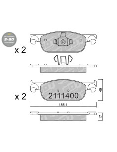 PASTILLAS DE FRENO DELANTERAS HIGH PERFORMANCE S50 DACIA LOGAN II SANDERO II LADA XRAY RENAULT CLIO IV