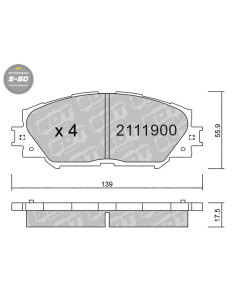 PASTILLAS DE FRENO DELANTERAS HIGH PERFORMANCE S50 SUBARU TREZIA TOYOTA AURIS RAV4 III URBAN CRUISER VERSO-S YARIS